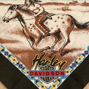 Harley Davidson wolf bandanna 1980’s made in USA